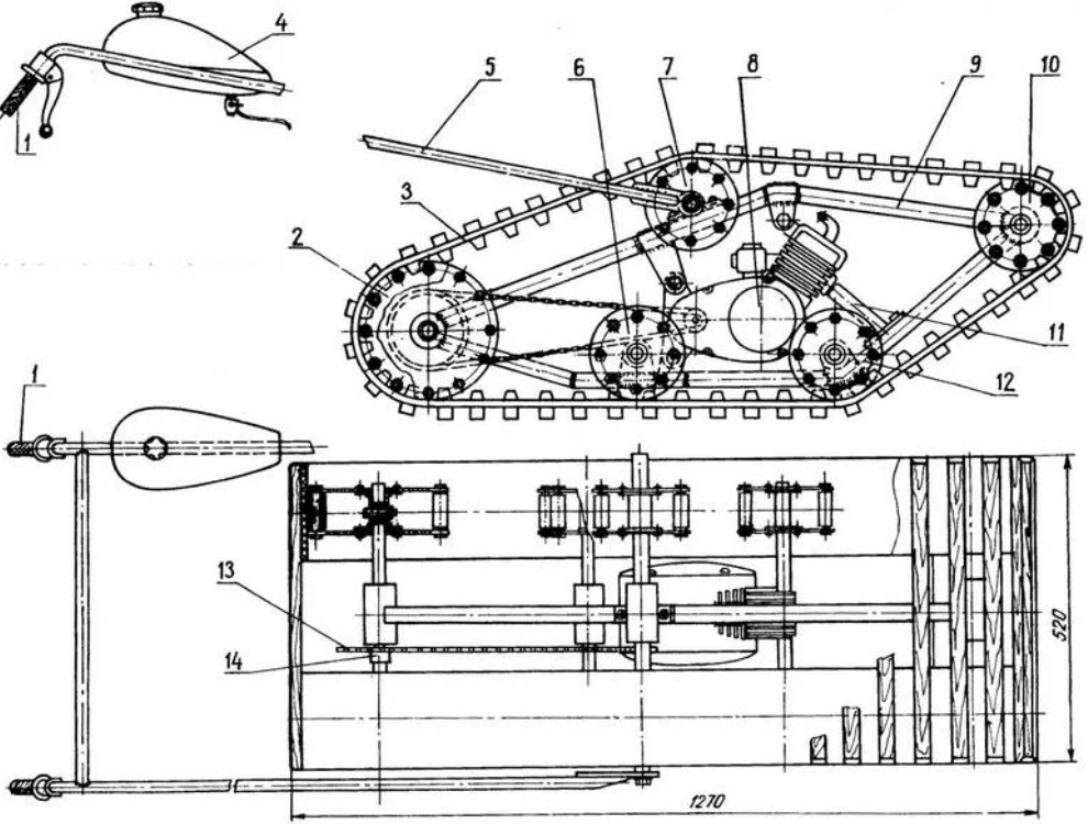 Как сделать мотособаку из мотоблока схема и чертежи