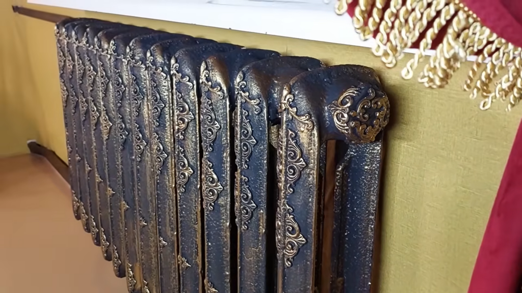 Чугунный радиатор - в винтажного красавчика. Из простых и доступных материалов